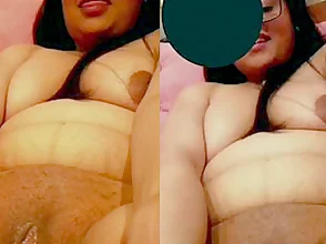 Young Indian bhabhi s solo play with a plastic bottle.