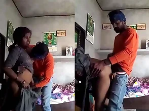 An Indian girl has sex while on webcam and gets fucked in doggy style.